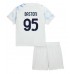 Inter Milan Alessandro Bastoni #95 Bortedraktsett Barn 2025-26 Korte ermer (+ Korte bukser)